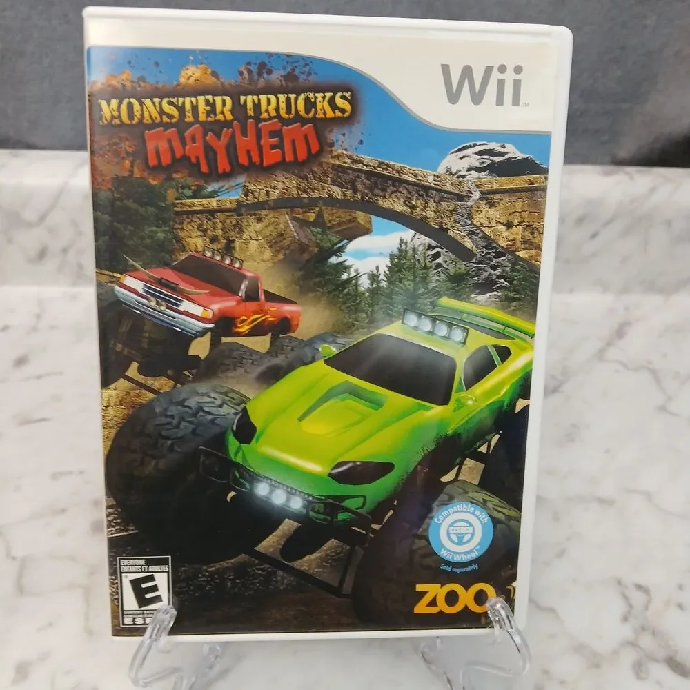 Monster Trucks Mayhem Wii Video Game Off-Road Racing Destructible Env